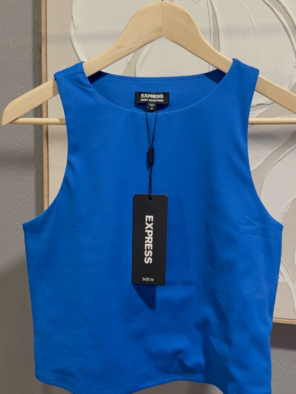 💙 NEW WITH TAGS Express Cropped Body Sculpting Tank Top